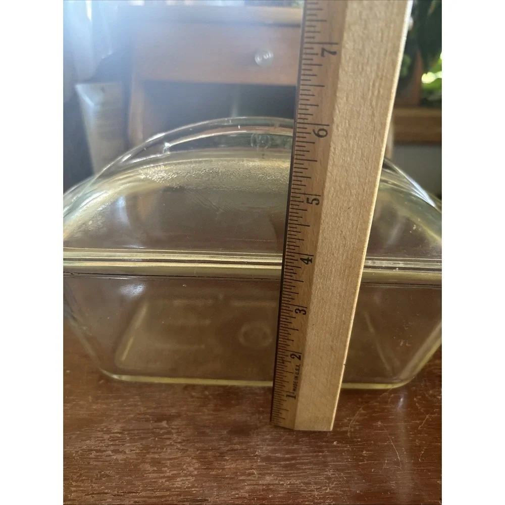 Vintage Westinghouse Clear Refrigerator Loaf Pan Glass Dish with Fin Lid‎